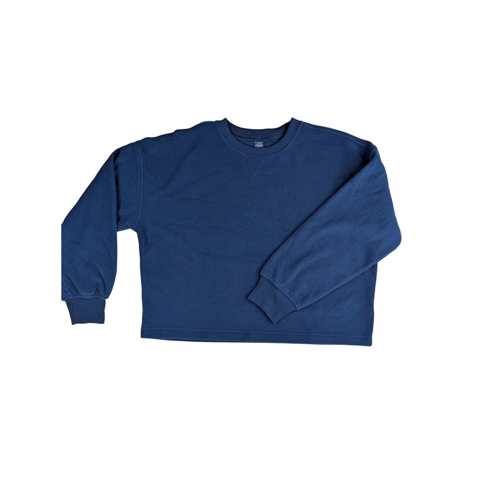 Old Navy Womens Performance Fleece Sweatshirt Blue XXL 18 Crew Neck Pullover NEW